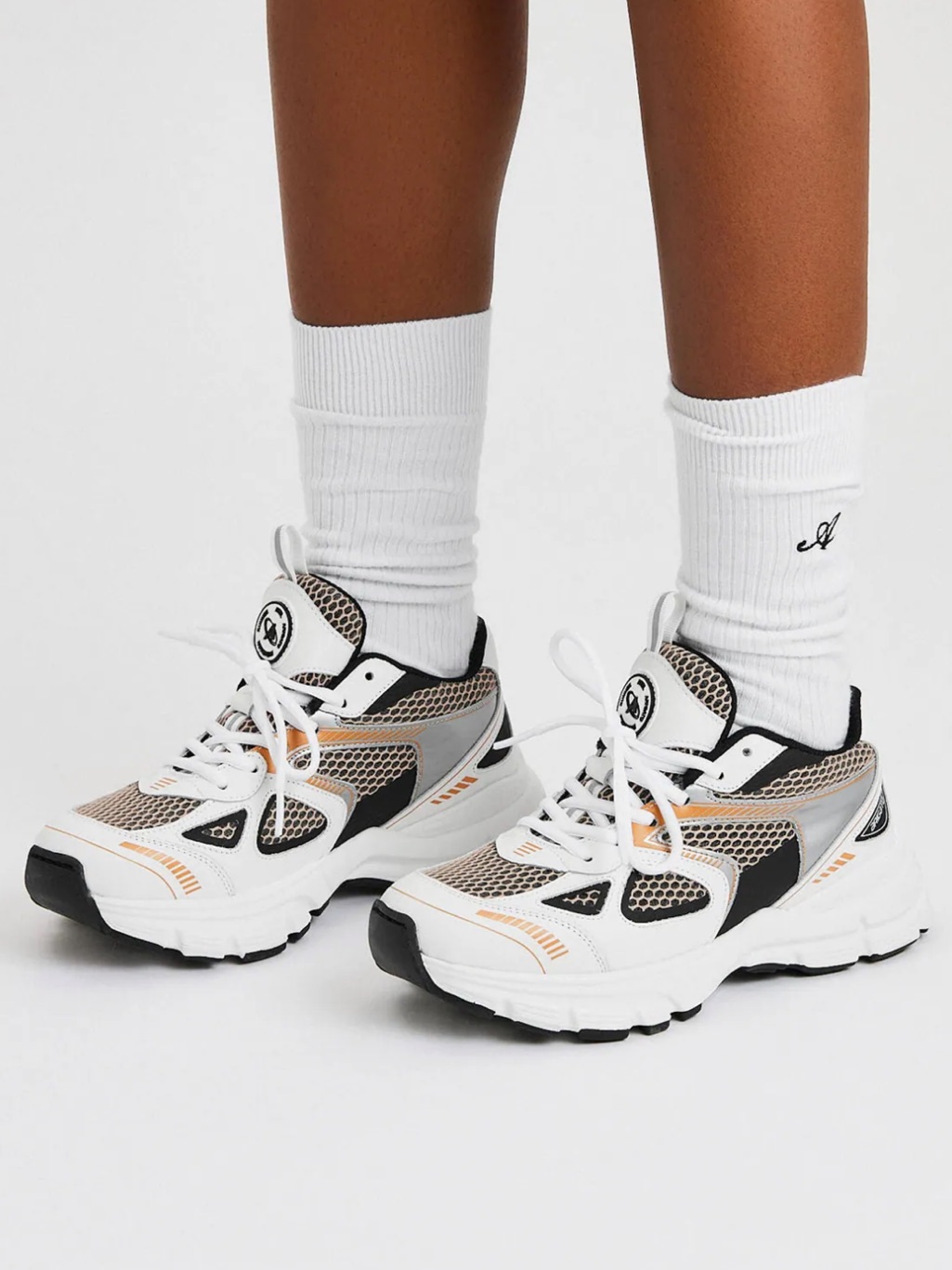 Axel Arigato Marathon Runner White/Black/Orange Dad Sneakers 90âs Chunky 38